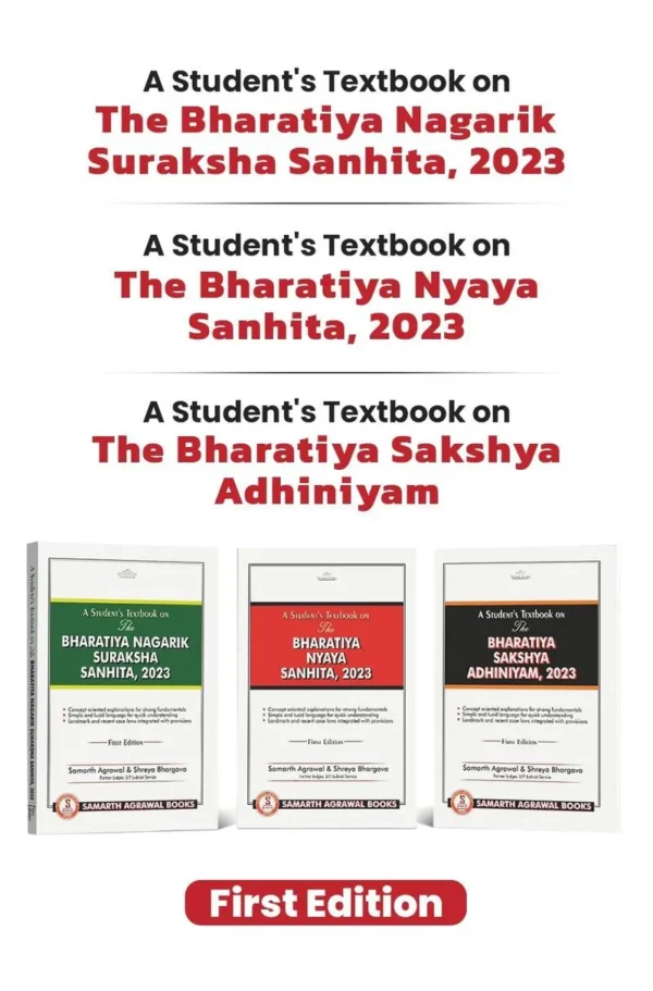 Textbook: Criminal Laws [Combo Pack] BNSS, BSA, BNS